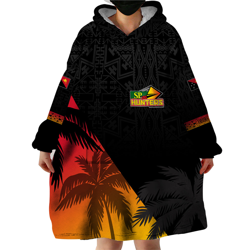 Personalised PNG Hunters Rugby Wearable Blanket Hoodie Palm Trees Simple - Vibe Hoodie Shop