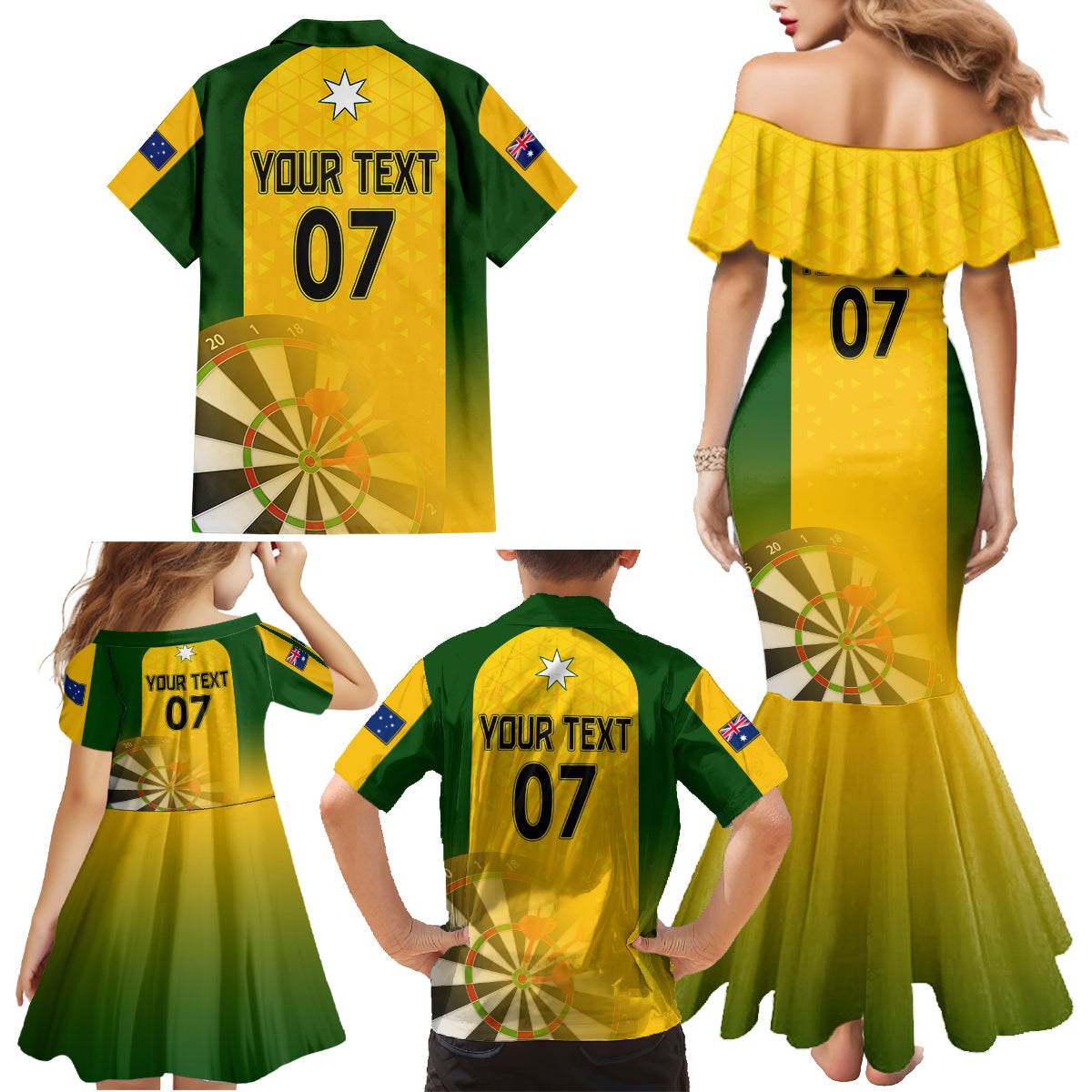 custom-australia-darts-family-matching-mermaid-dress-and-hawaiian-shirt-national-color-basic