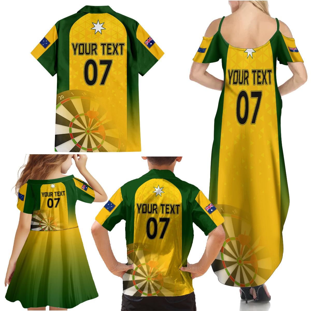 custom-australia-darts-family-matching-summer-maxi-dress-and-hawaiian-shirt-national-color-basic