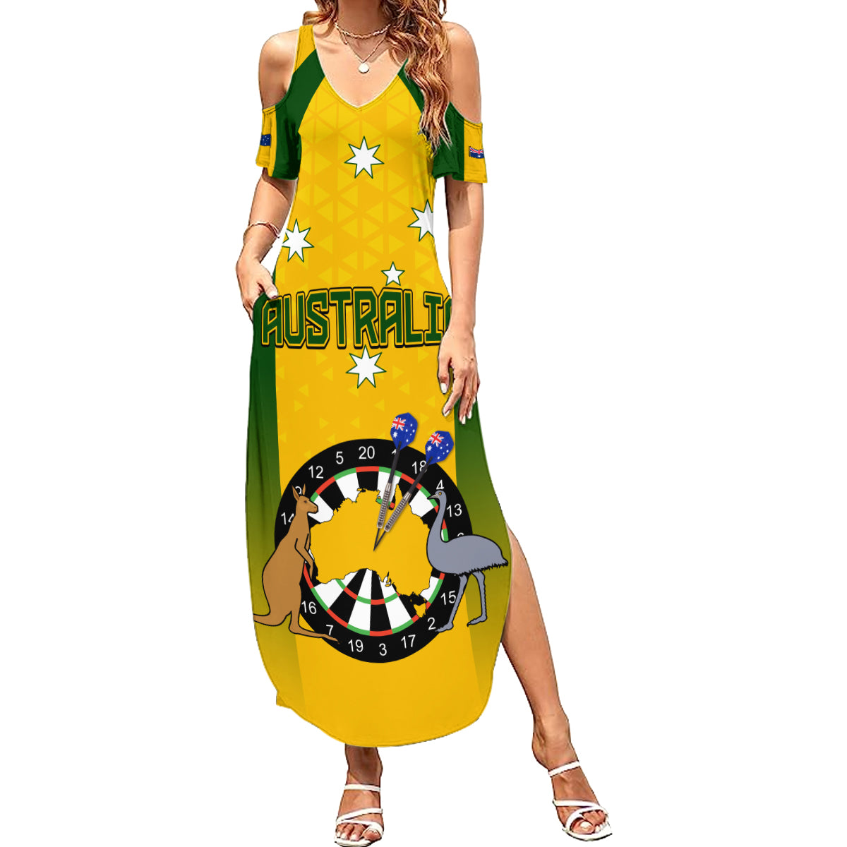 custom-australia-darts-family-matching-summer-maxi-dress-and-hawaiian-shirt-national-color-basic