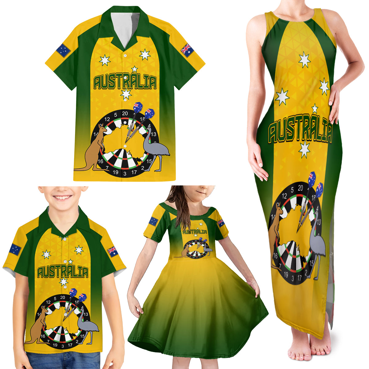 custom-australia-darts-family-matching-tank-maxi-dress-and-hawaiian-shirt-national-color-basic