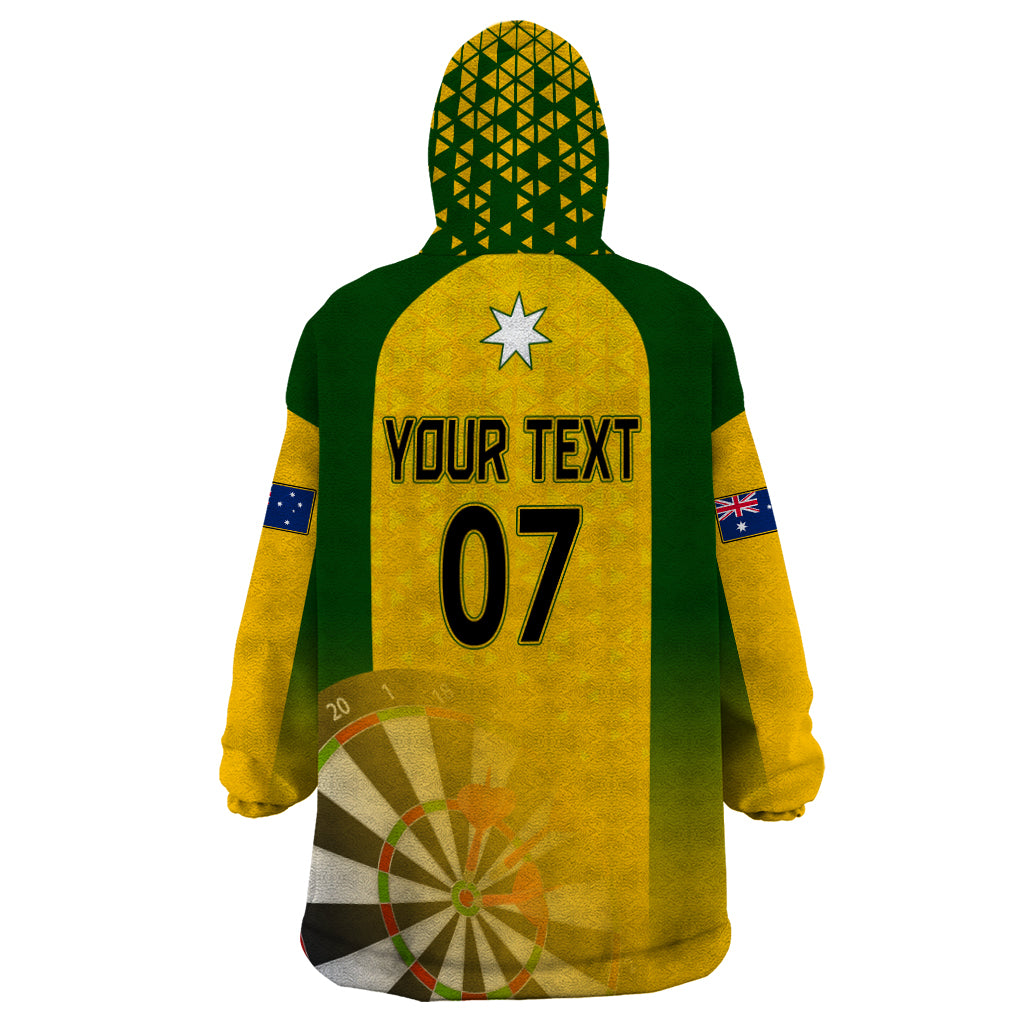 Custom Australia Darts Wearable Blanket Hoodie National Color Basic - Vibe Hoodie Shop