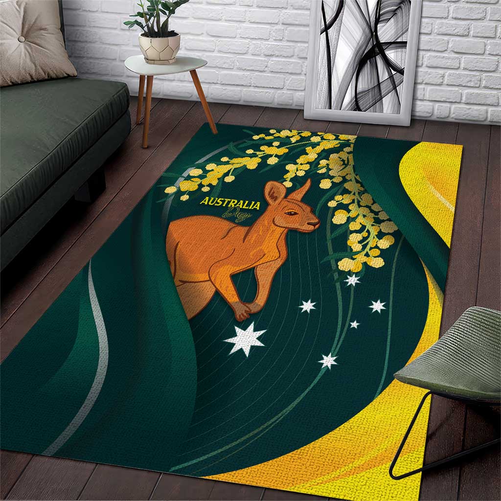 Australia Day Area Rug Kangaroo National Color - Vibe Hoodie Shop