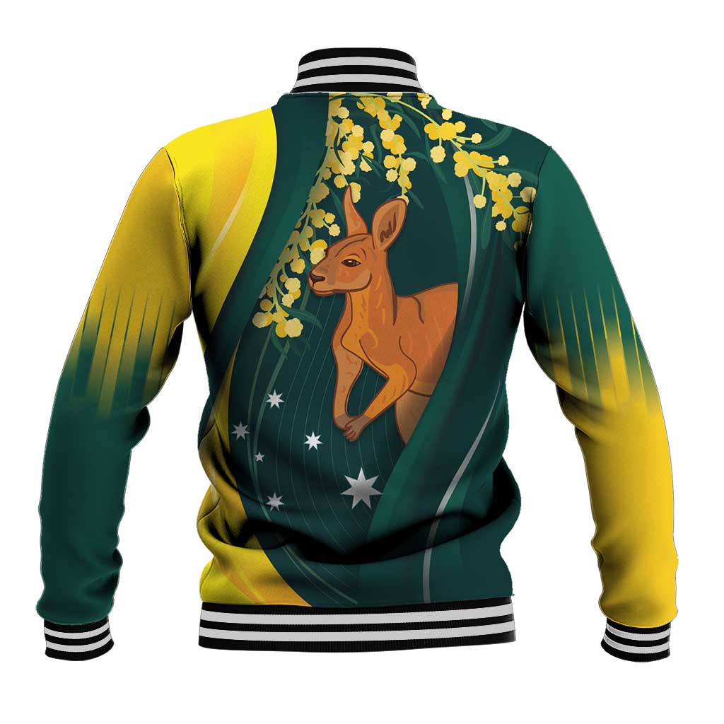 Australia Day Baseball Jacket Kangaroo National Color - Vibe Hoodie Shop