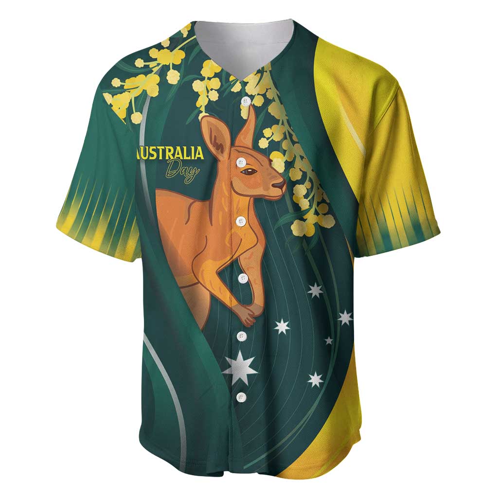 Australia Day Baseball Jersey Kangaroo National Color - Vibe Hoodie Shop