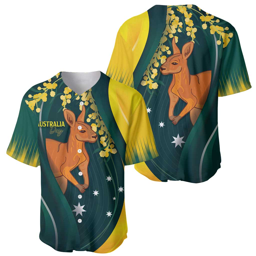 Australia Day Baseball Jersey Kangaroo National Color - Vibe Hoodie Shop