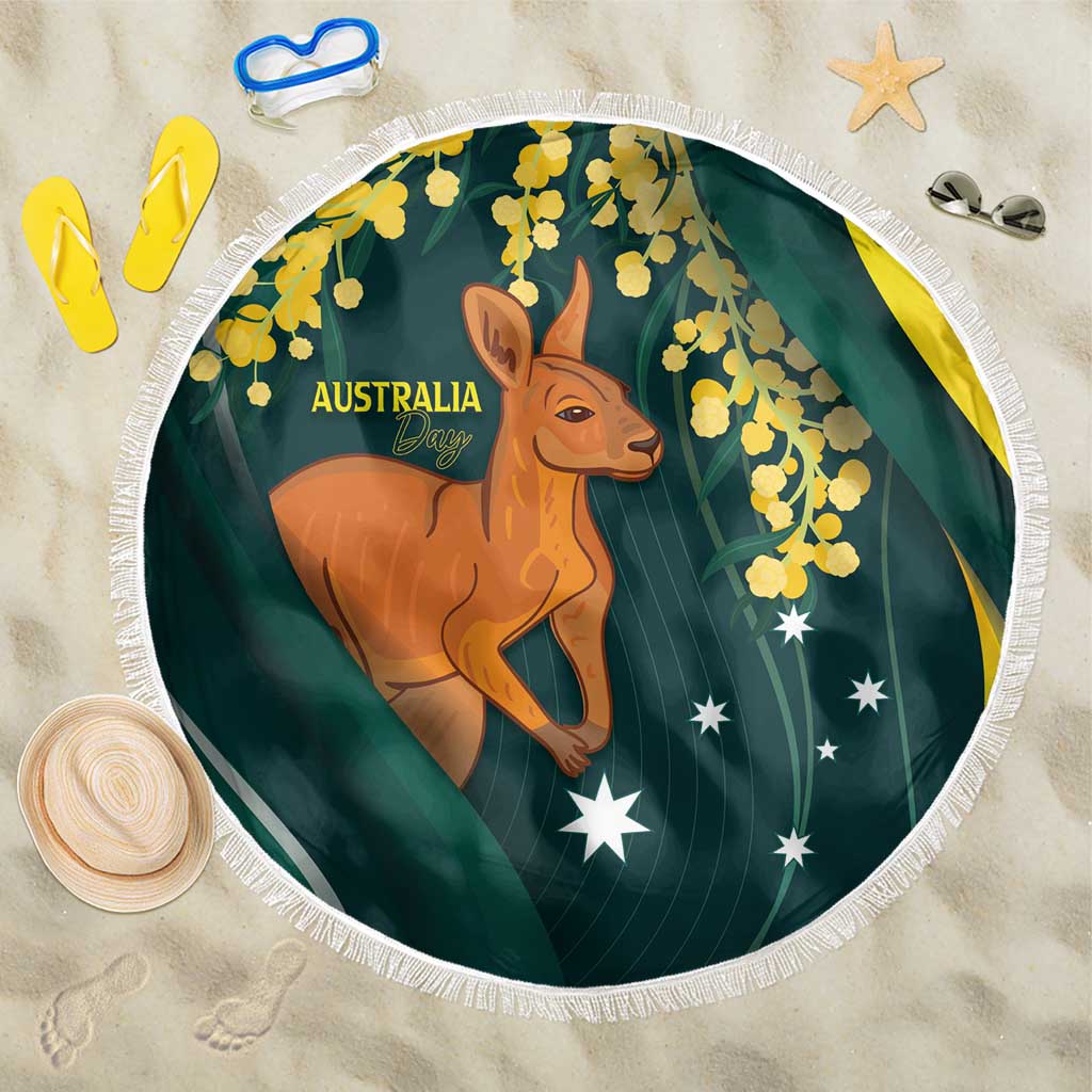 Australia Day Beach Blanket Kangaroo National Color