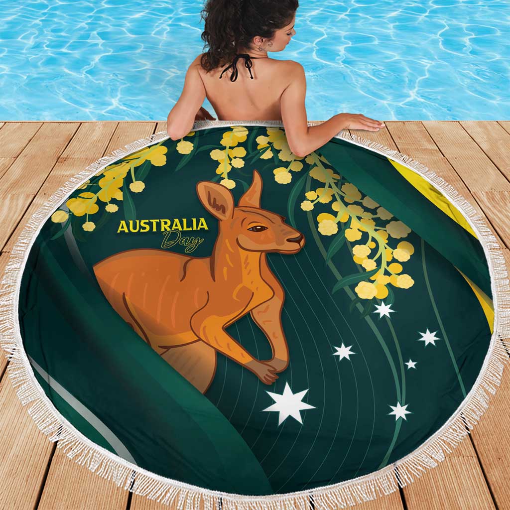 Australia Day Beach Blanket Kangaroo National Color