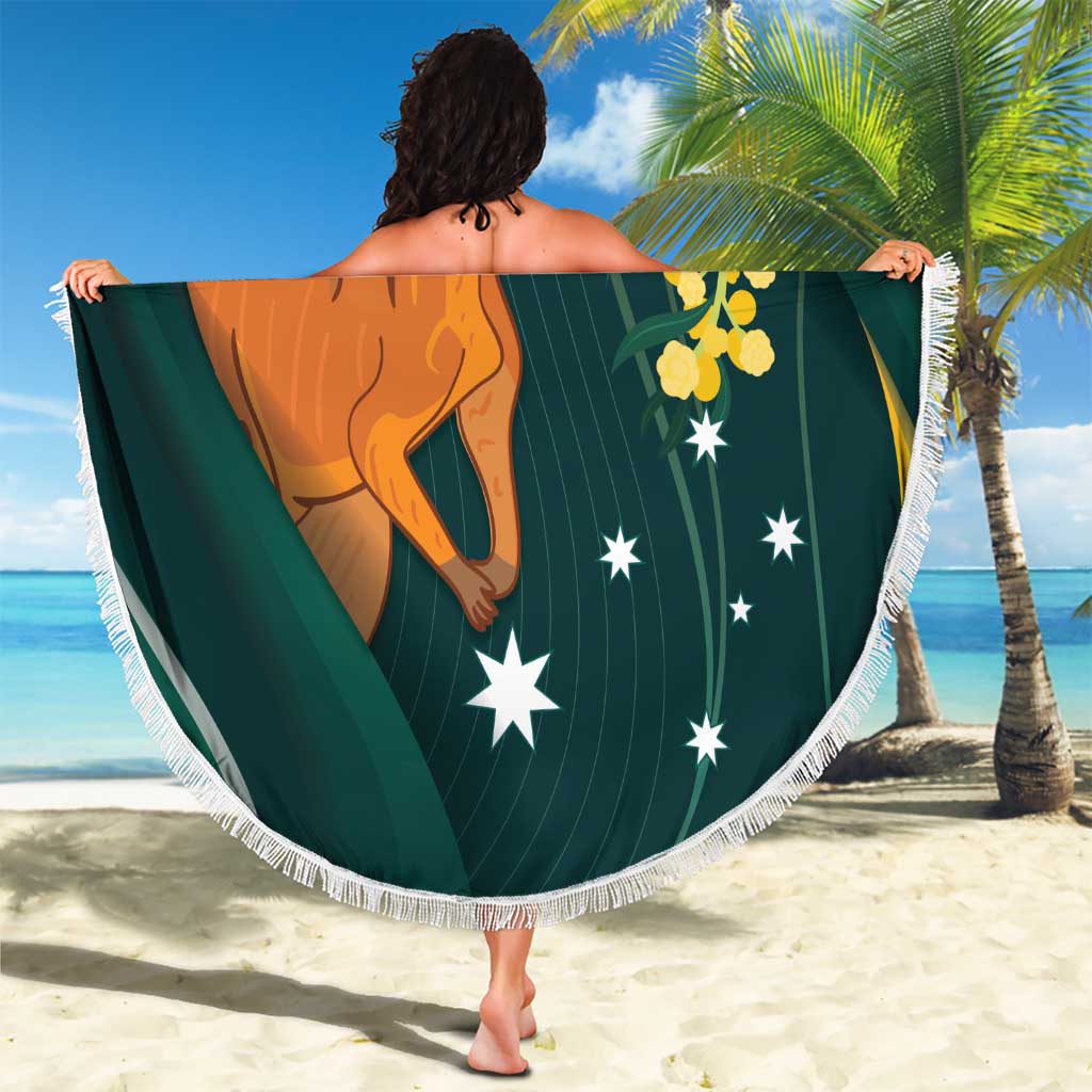 Australia Day Beach Blanket Kangaroo National Color