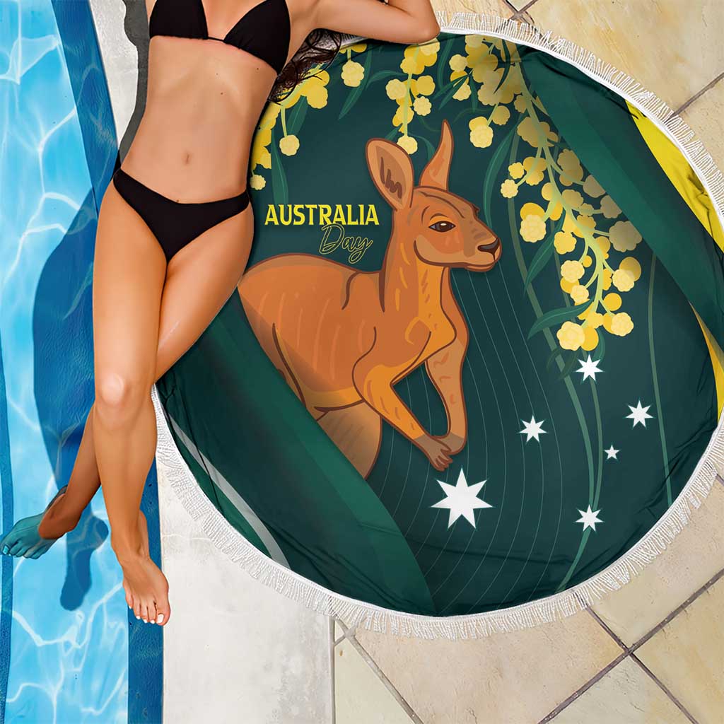 Australia Day Beach Blanket Kangaroo National Color