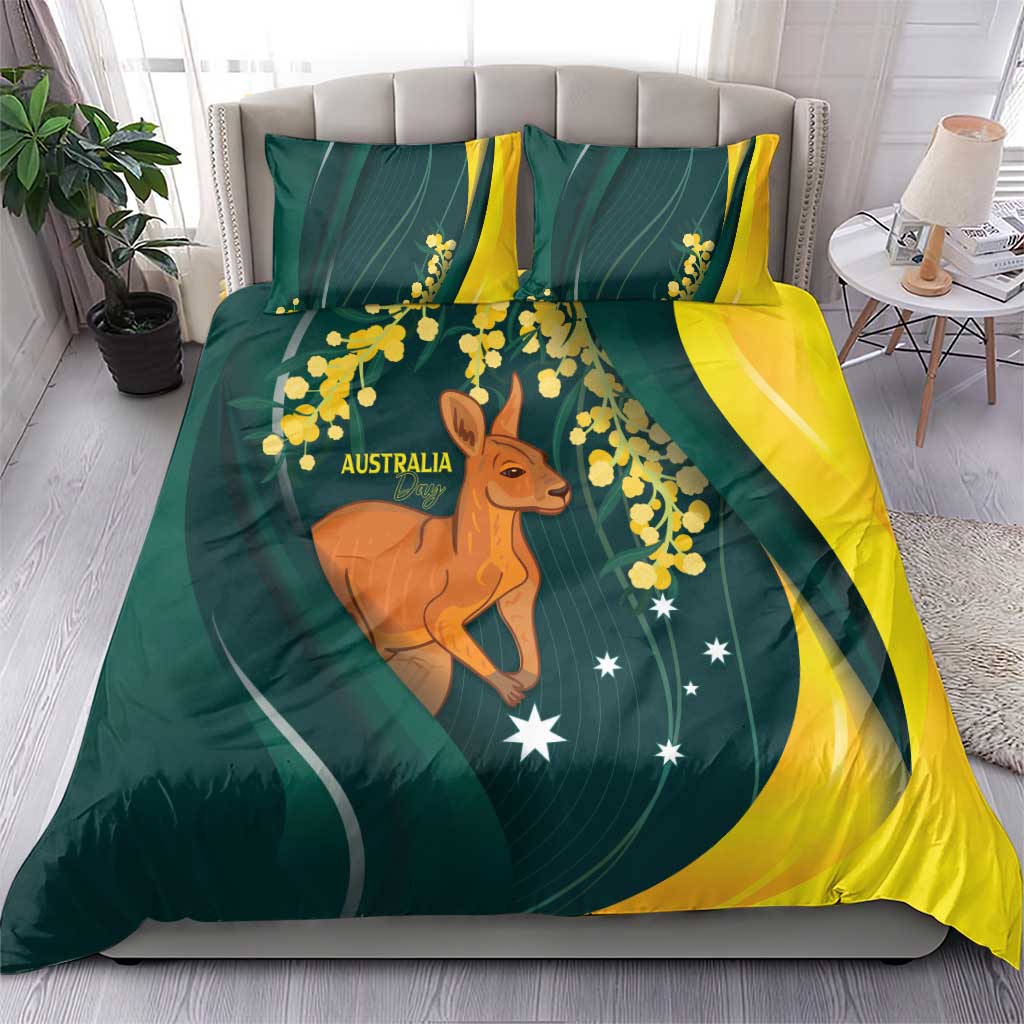 Australia Day Bedding Set Kangaroo National Color - Vibe Hoodie Shop