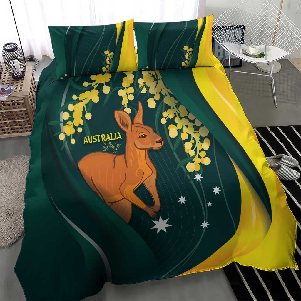 Australia Day Bedding Set Kangaroo National Color - Vibe Hoodie Shop