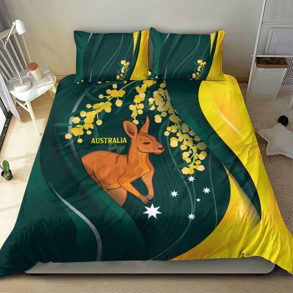 Australia Day Bedding Set Kangaroo National Color - Vibe Hoodie Shop