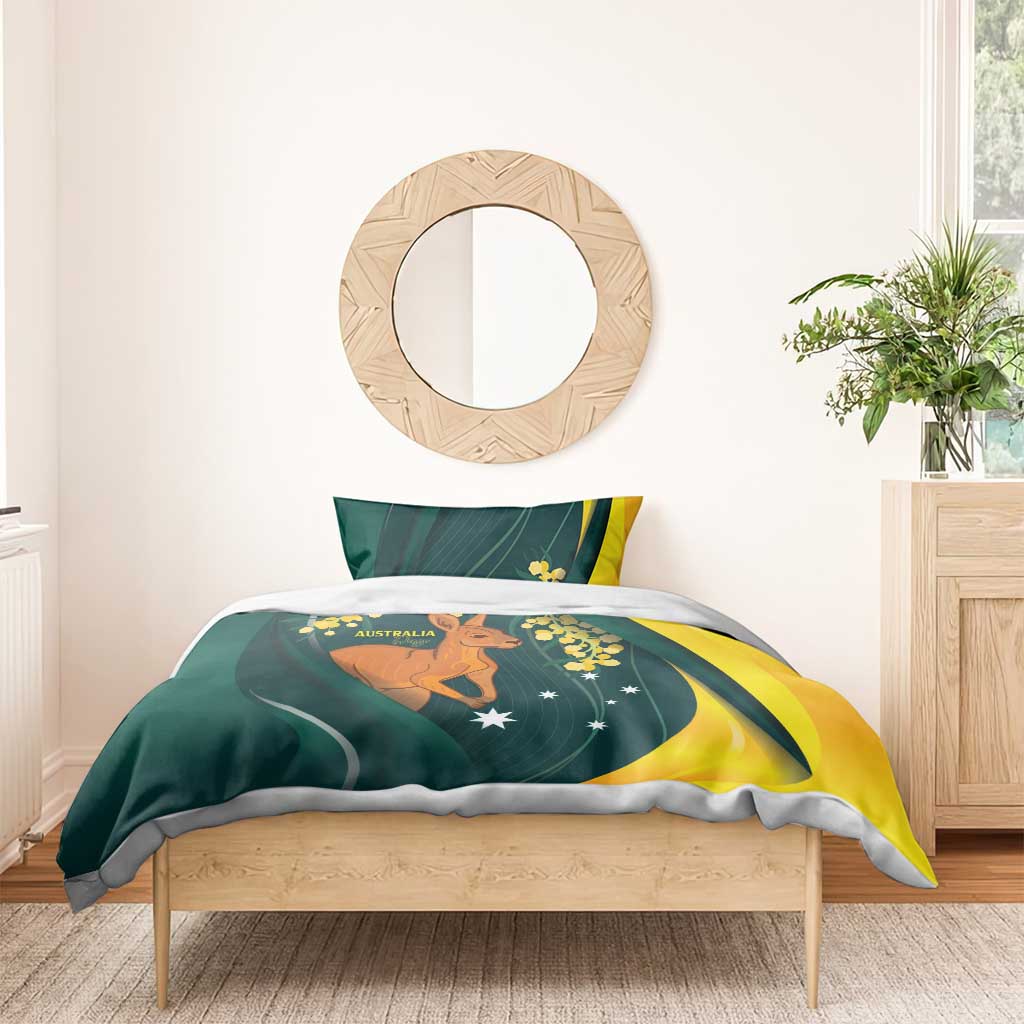 Australia Day Bedding Set Kangaroo National Color - Vibe Hoodie Shop