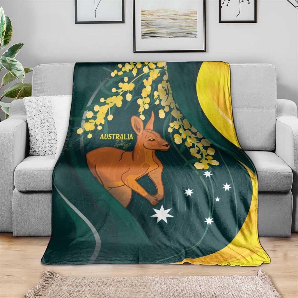 Australia Day Blanket Kangaroo National Color - Vibe Hoodie Shop