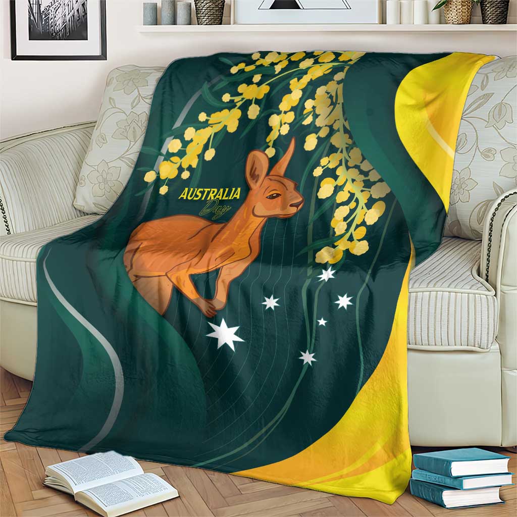 Australia Day Blanket Kangaroo National Color - Vibe Hoodie Shop