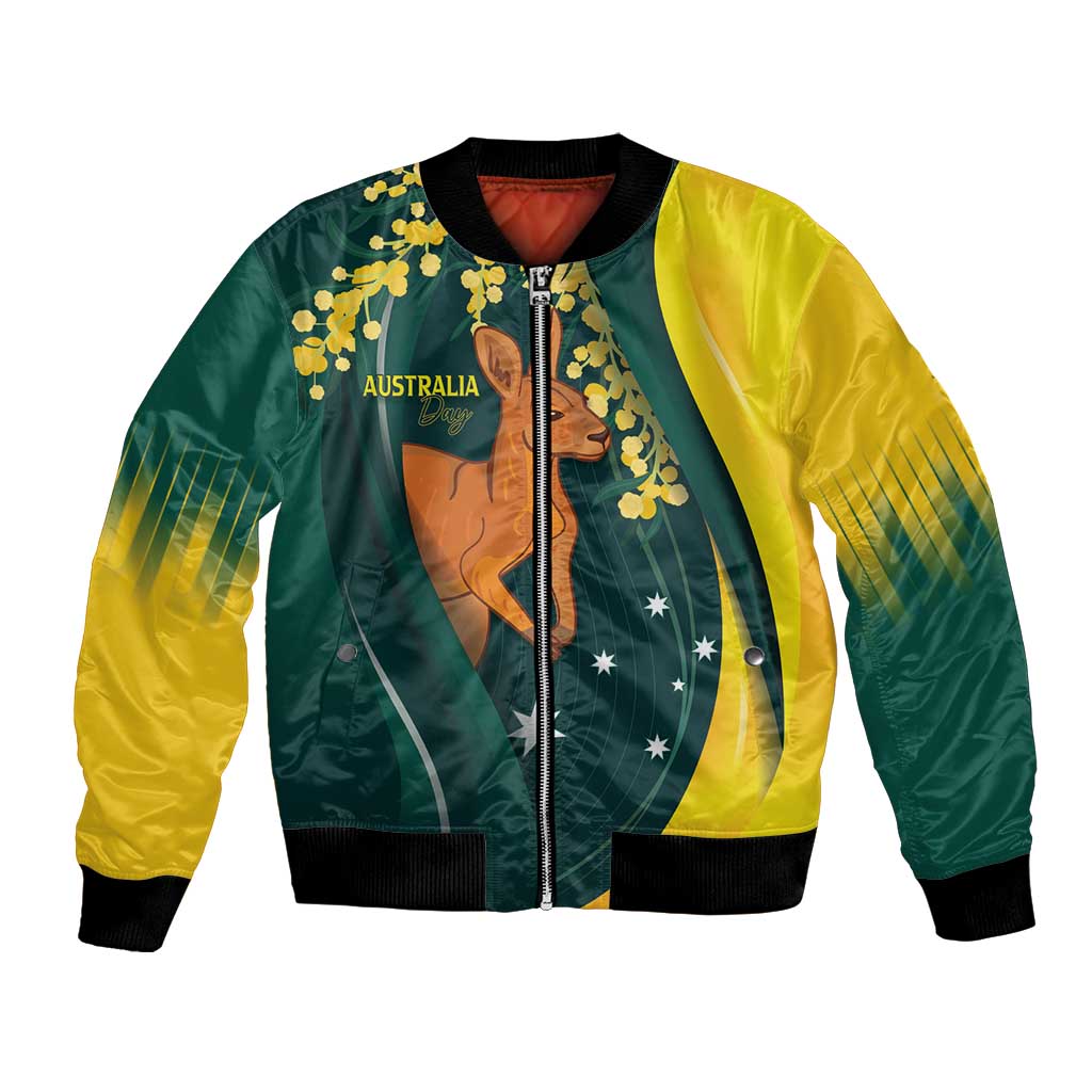 Australia Day Bomber Jacket Kangaroo National Color - Vibe Hoodie Shop