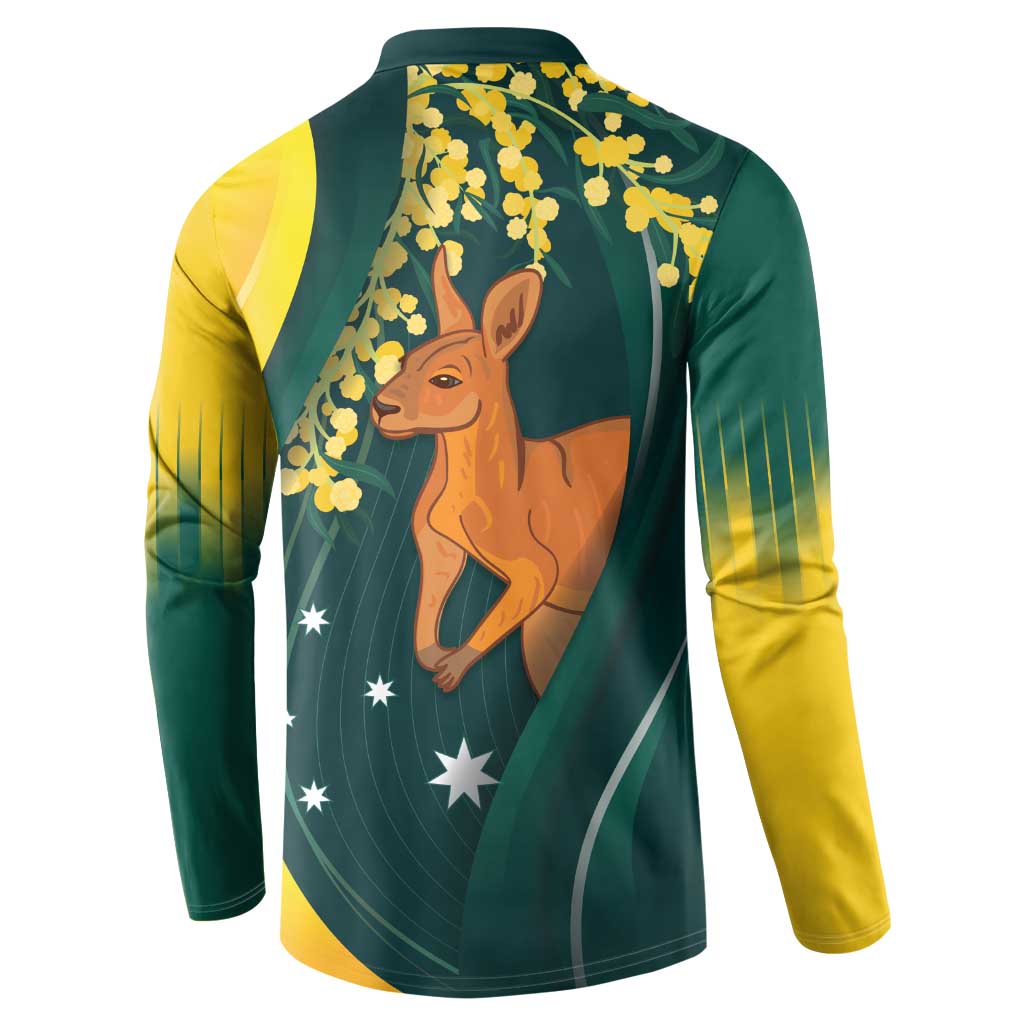 Australia Day Button Sweatshirt Kangaroo National Color