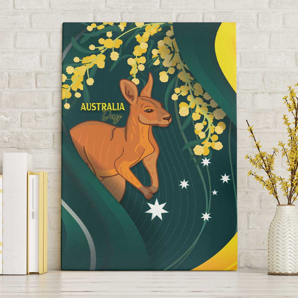 Australia Day Canvas Wall Art Kangaroo National Color