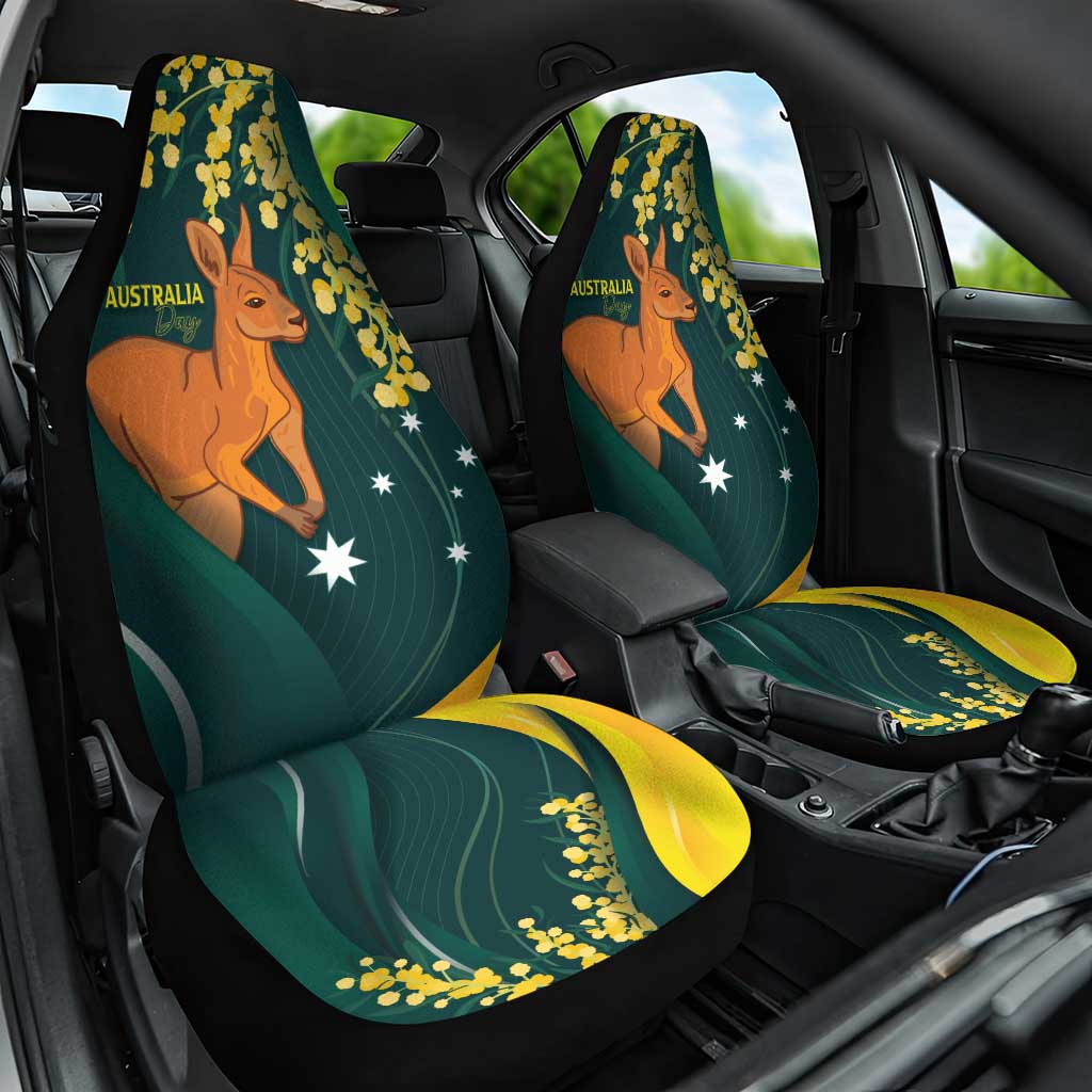 Australia Day Car Seat Cover Kangaroo National Color - Vibe Hoodie Shop