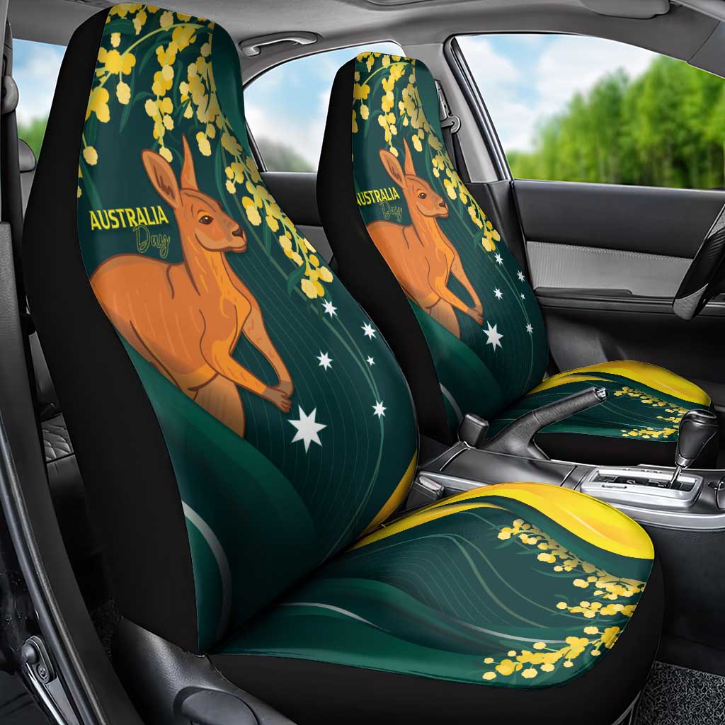 Australia Day Car Seat Cover Kangaroo National Color - Vibe Hoodie Shop