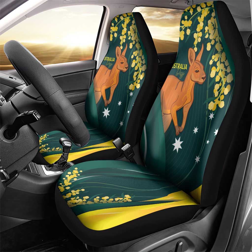 Australia Day Car Seat Cover Kangaroo National Color - Vibe Hoodie Shop