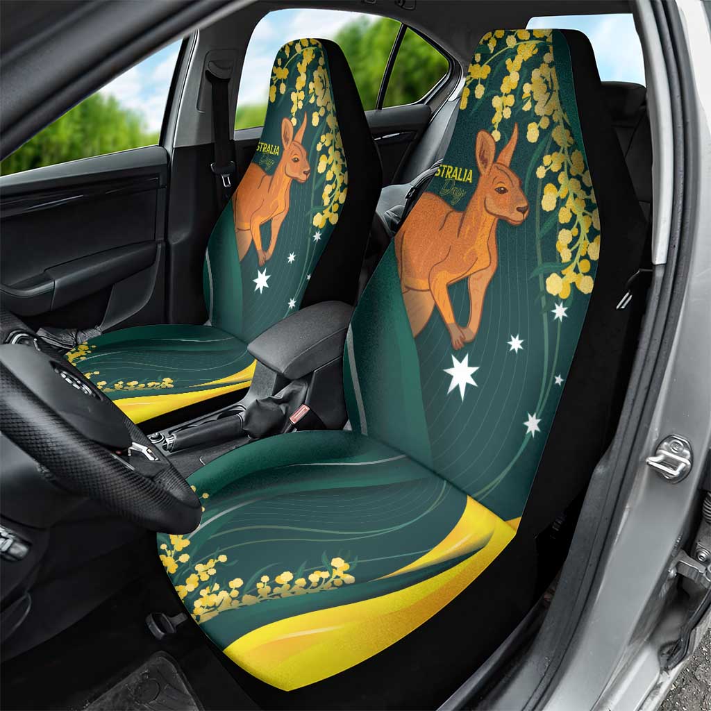 Australia Day Car Seat Cover Kangaroo National Color - Vibe Hoodie Shop