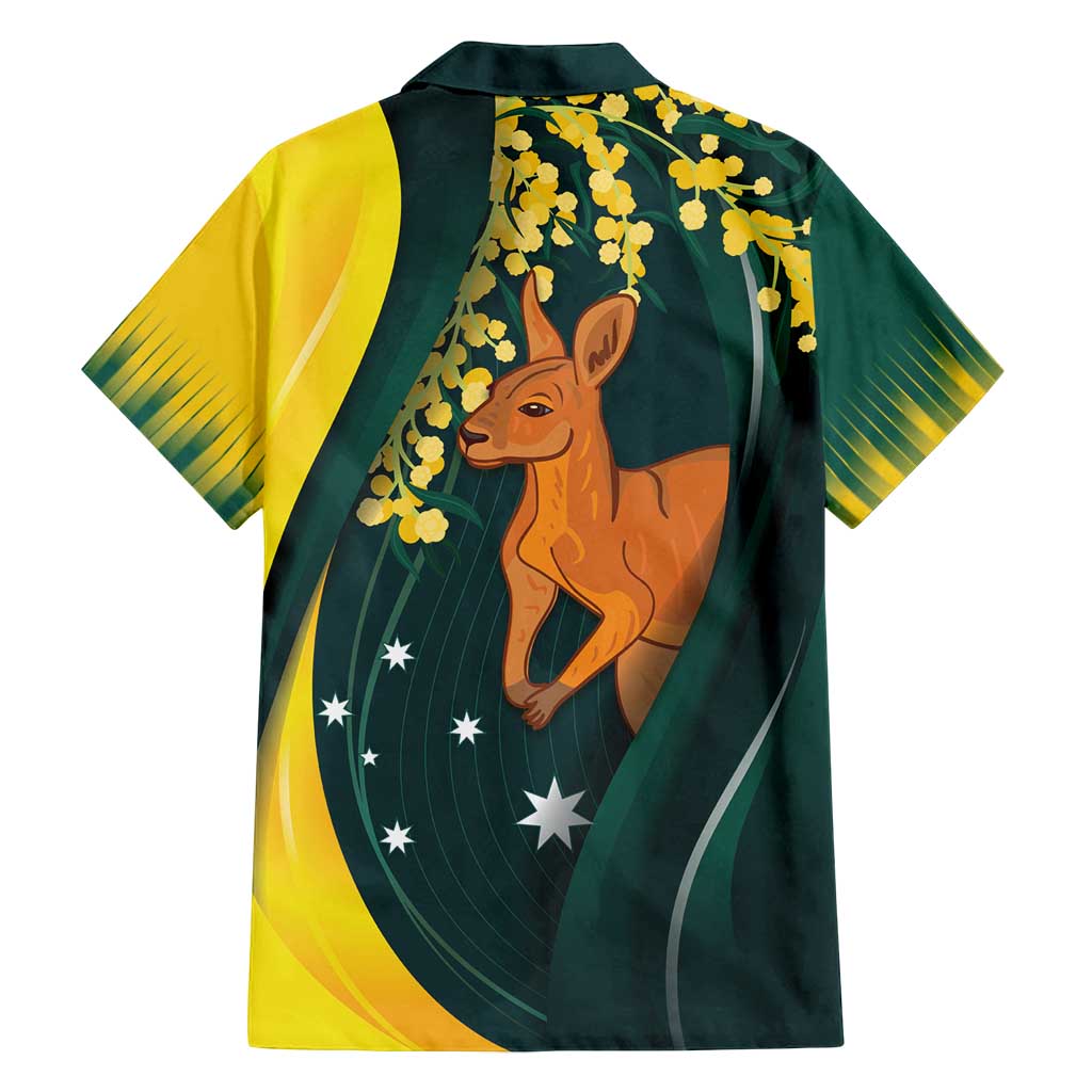 Australia Day Family Matching Long Sleeve Bodycon Dress and Hawaiian Shirt Kangaroo National Color