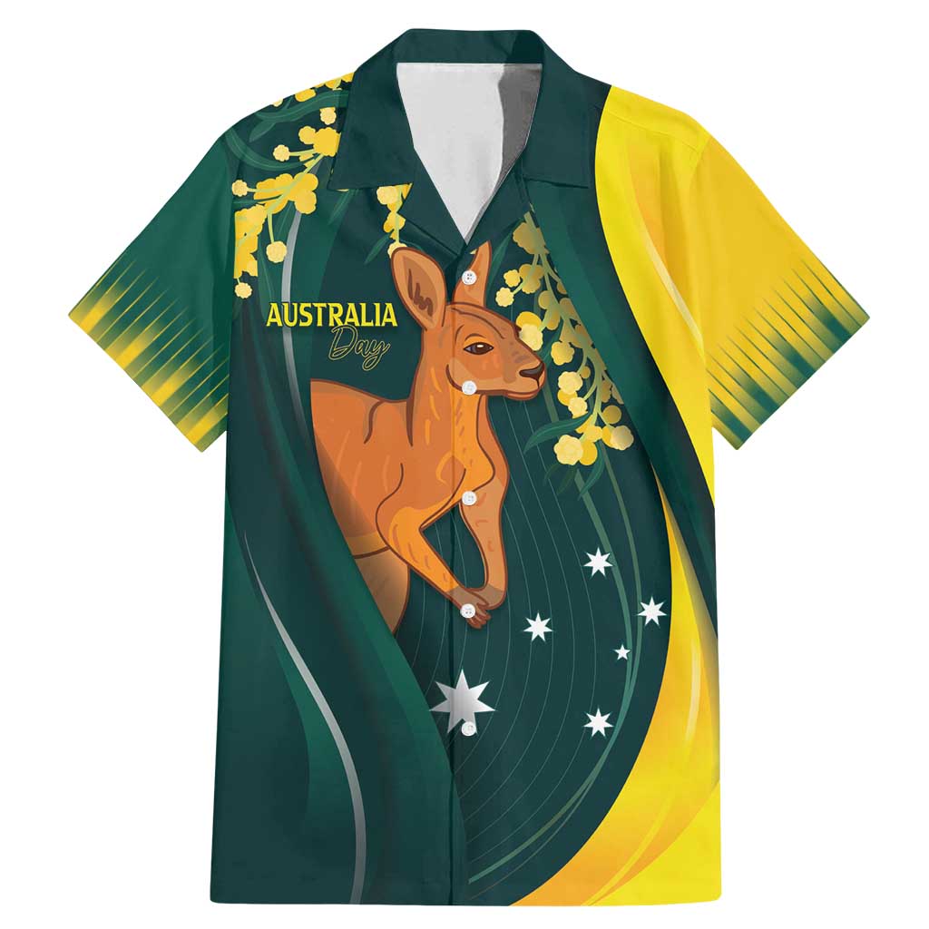 Australia Day Family Matching Mermaid Dress and Hawaiian Shirt Kangaroo National Color