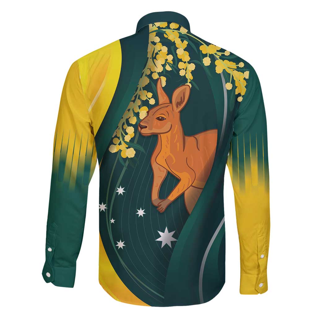 Australia Day Family Matching Puletasi and Hawaiian Shirt Kangaroo National Color