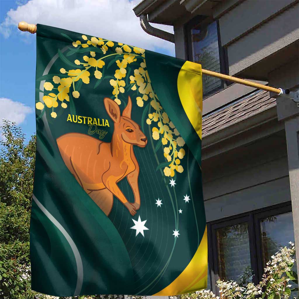 Australia Day Garden Flag Kangaroo National Color - Vibe Hoodie Shop