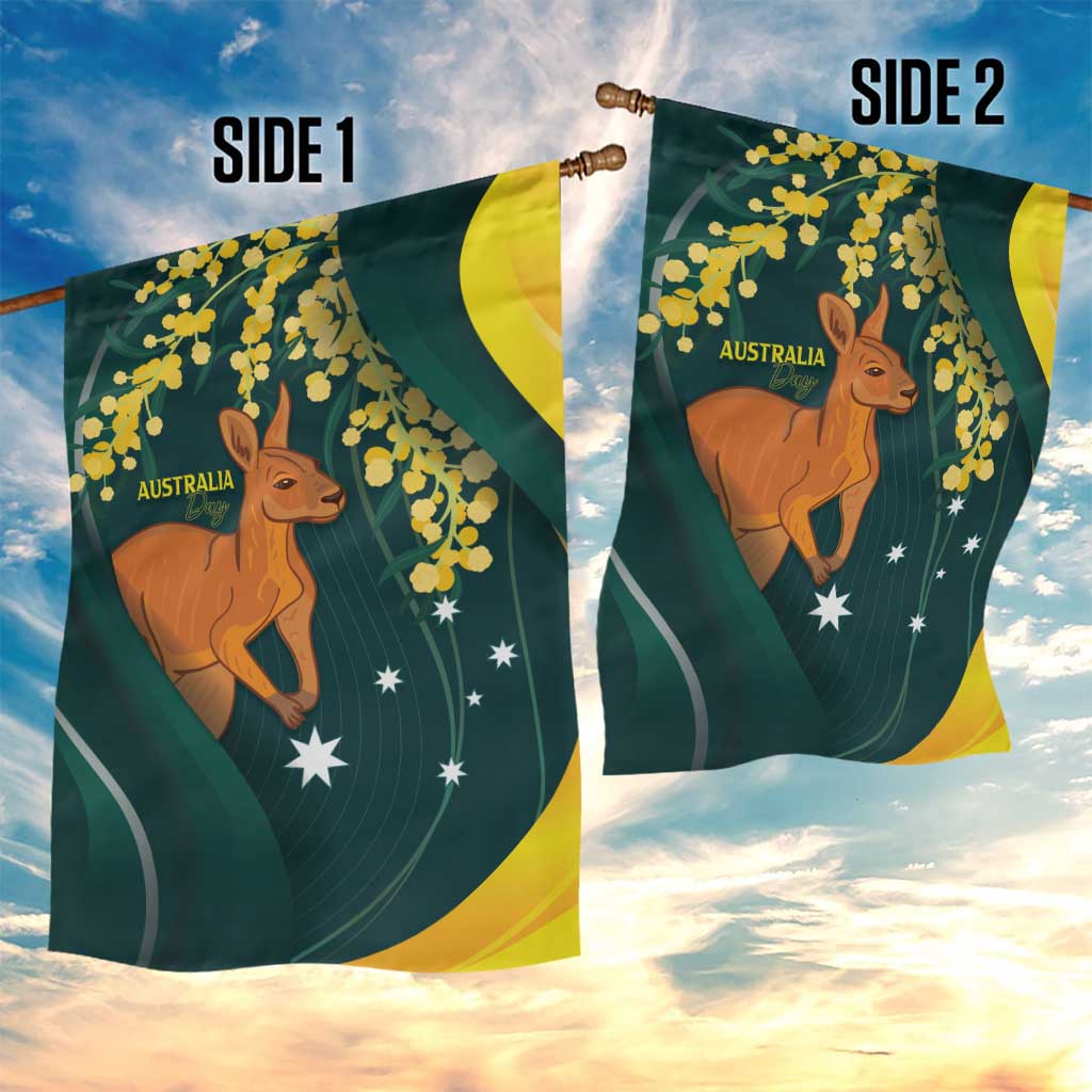 Australia Day Garden Flag Kangaroo National Color - Vibe Hoodie Shop