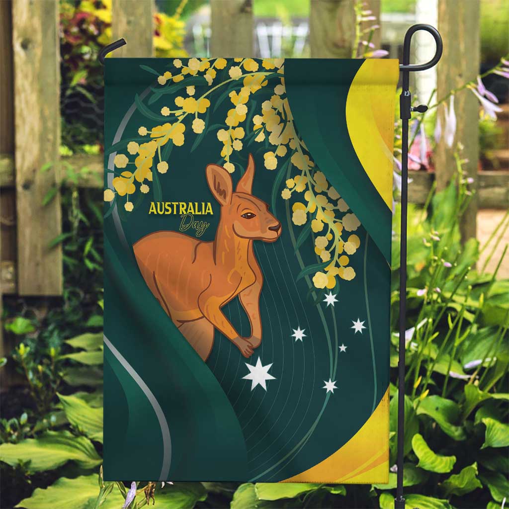 Australia Day Garden Flag Kangaroo National Color - Vibe Hoodie Shop