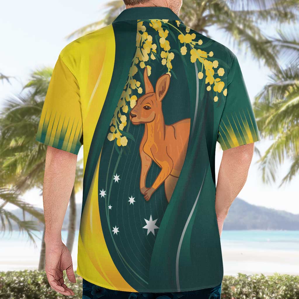 Australia Day Hawaiian Shirt Kangaroo National Color - Vibe Hoodie Shop