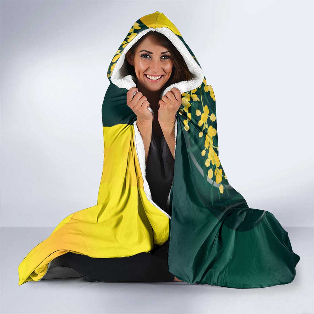 Australia Day Hooded Blanket Kangaroo National Color