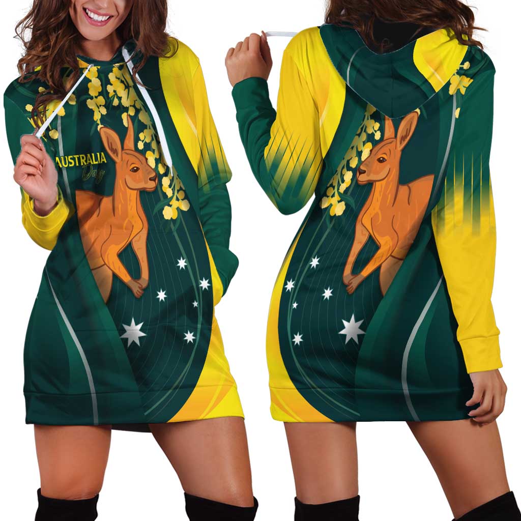 Australia Day Hoodie Dress Kangaroo National Color - Vibe Hoodie Shop