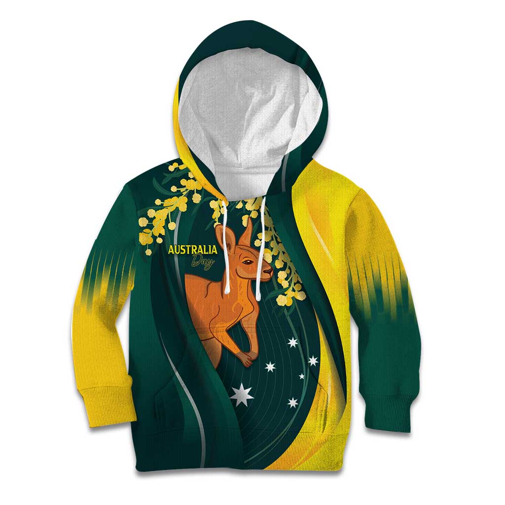 Australia Day Kid Hoodie Kangaroo National Color - Vibe Hoodie Shop