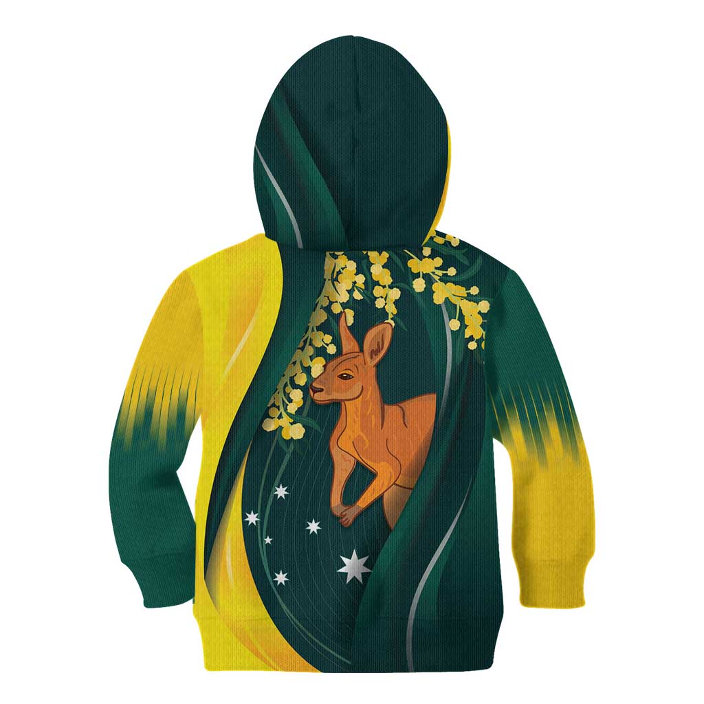 Australia Day Kid Hoodie Kangaroo National Color - Vibe Hoodie Shop