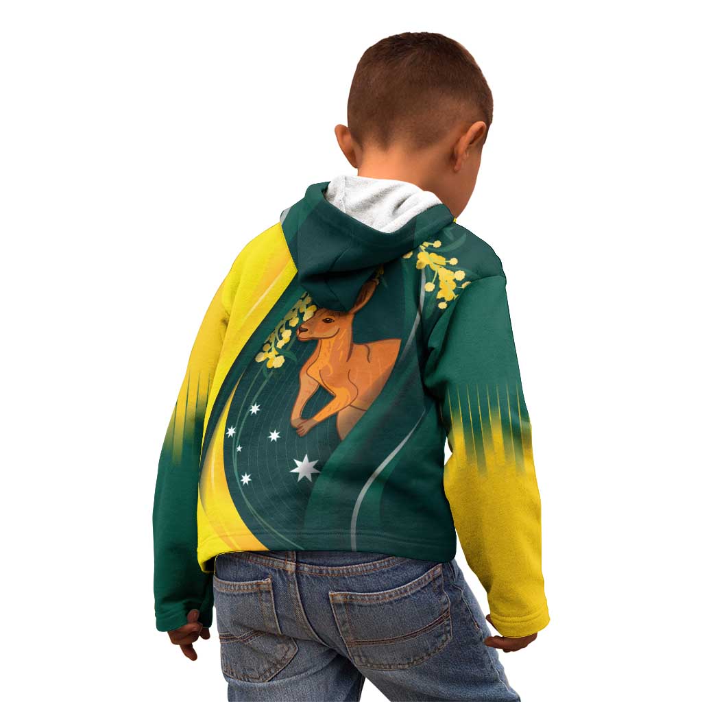 Australia Day Kid Hoodie Kangaroo National Color - Vibe Hoodie Shop