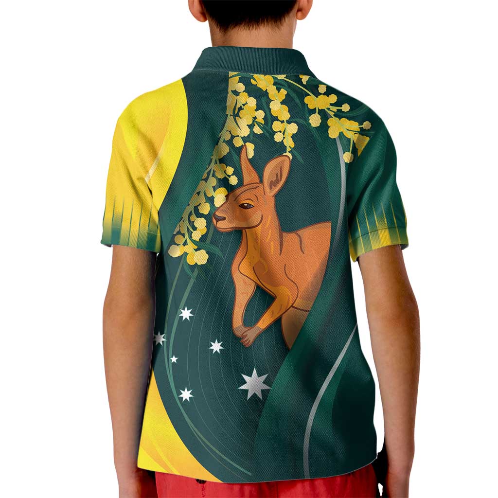 Australia Day Kid Polo Shirt Kangaroo National Color - Vibe Hoodie Shop