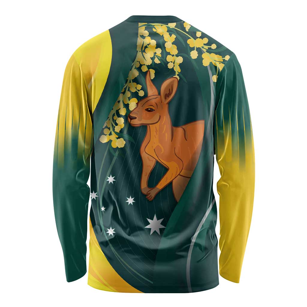 Australia Day Long Sleeve Shirt Kangaroo National Color - Vibe Hoodie Shop