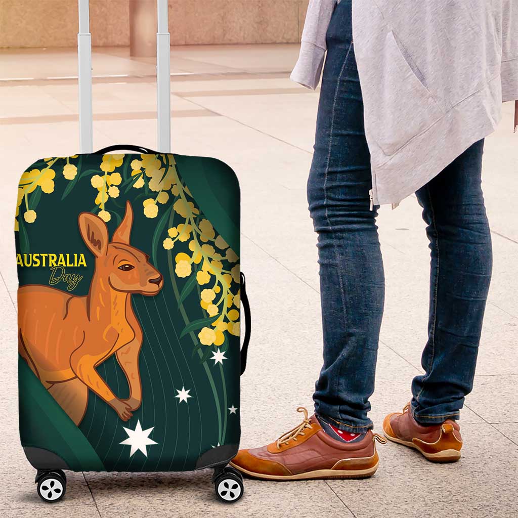 Australia Day Luggage Cover Kangaroo National Color - Vibe Hoodie Shop