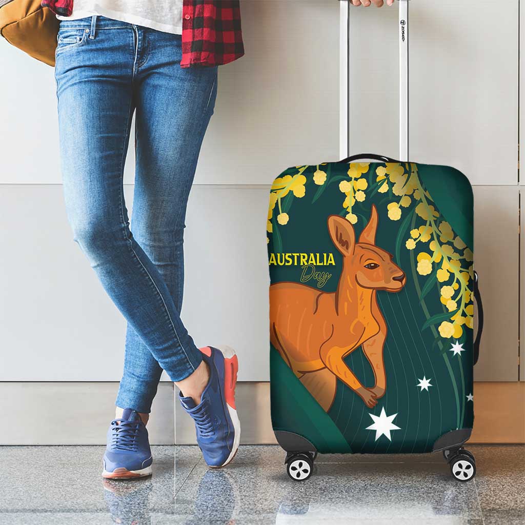 Australia Day Luggage Cover Kangaroo National Color - Vibe Hoodie Shop