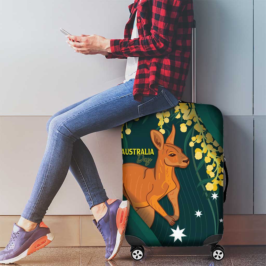 Australia Day Luggage Cover Kangaroo National Color - Vibe Hoodie Shop