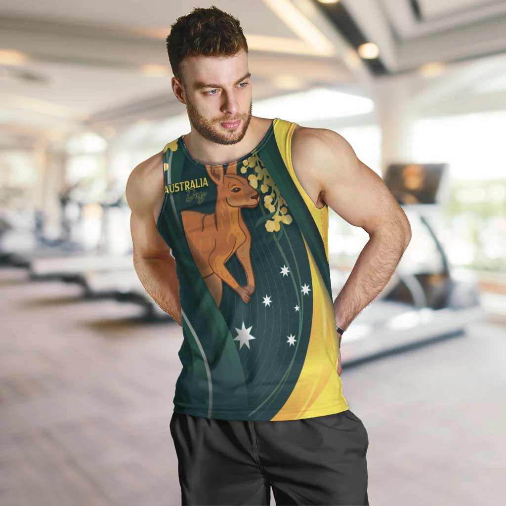 Australia Day Men Tank Top Kangaroo National Color - Vibe Hoodie Shop