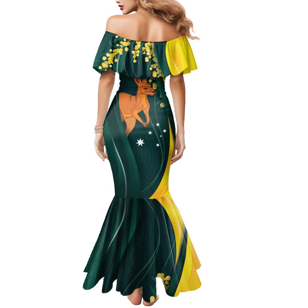 Australia Day Mermaid Dress Kangaroo National Color