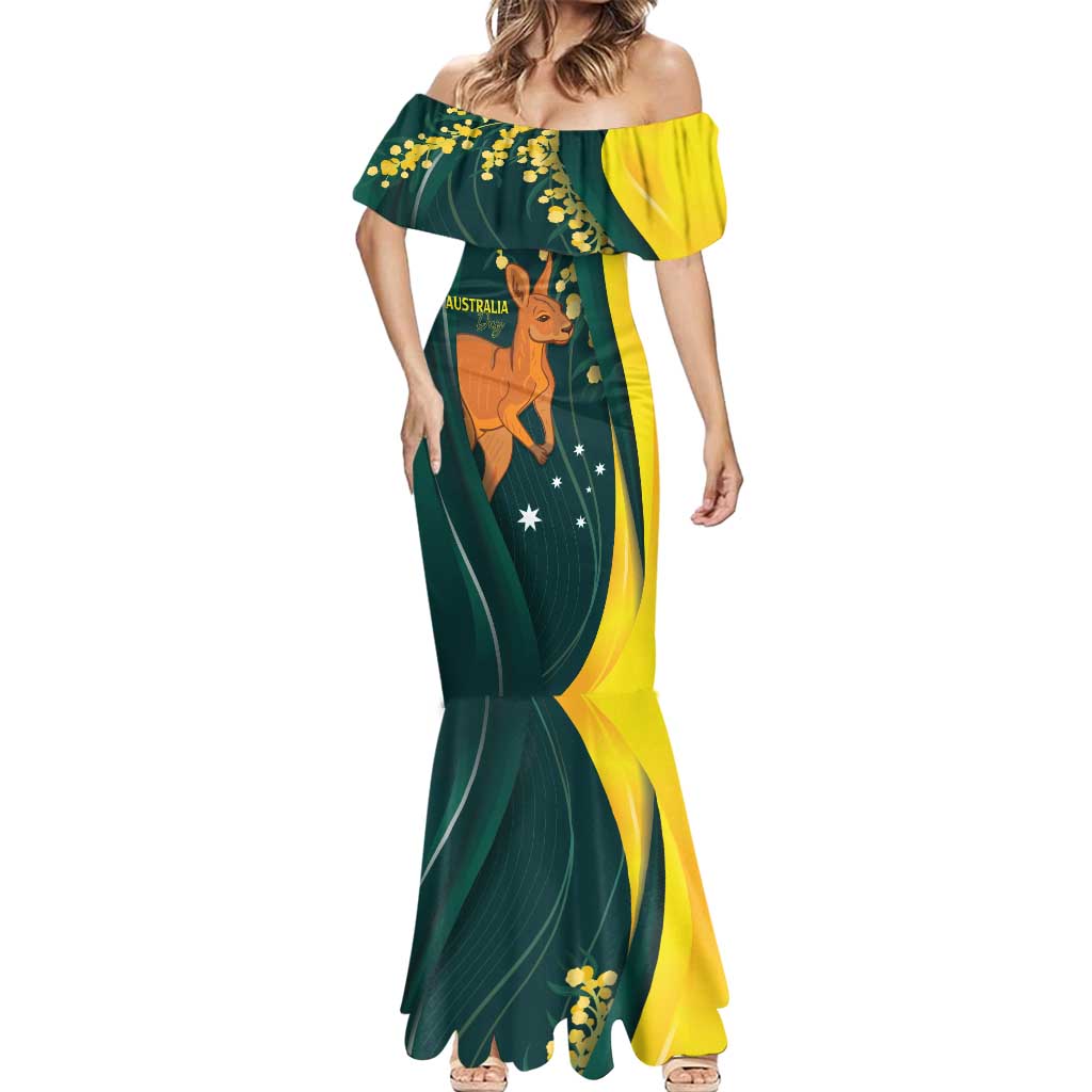 Australia Day Mermaid Dress Kangaroo National Color