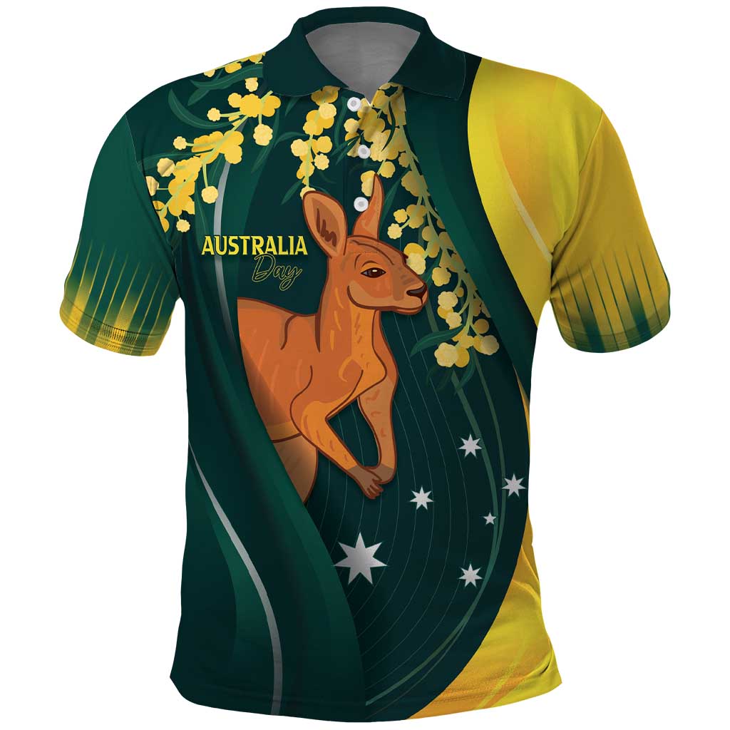 Australia Day Polo Shirt Kangaroo National Color - Vibe Hoodie Shop