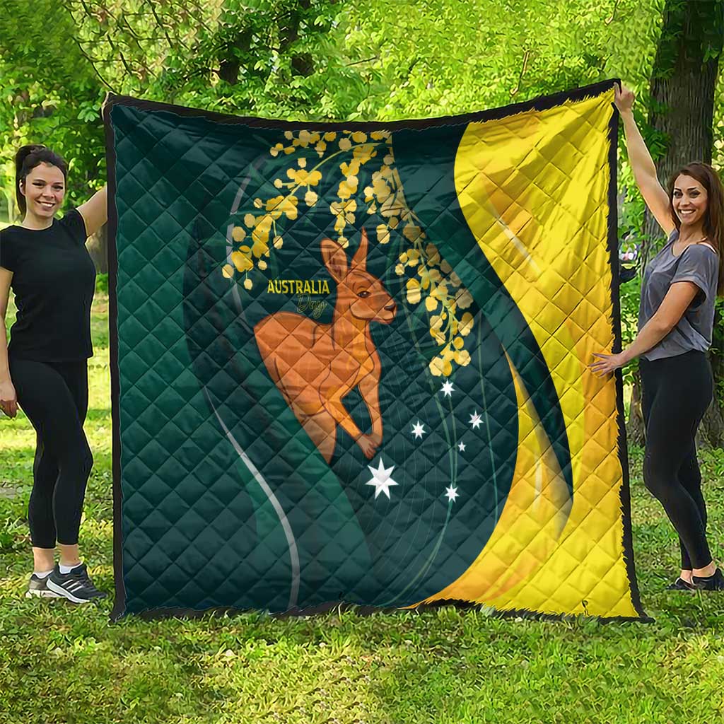 Australia Day Quilt Kangaroo National Color - Vibe Hoodie Shop