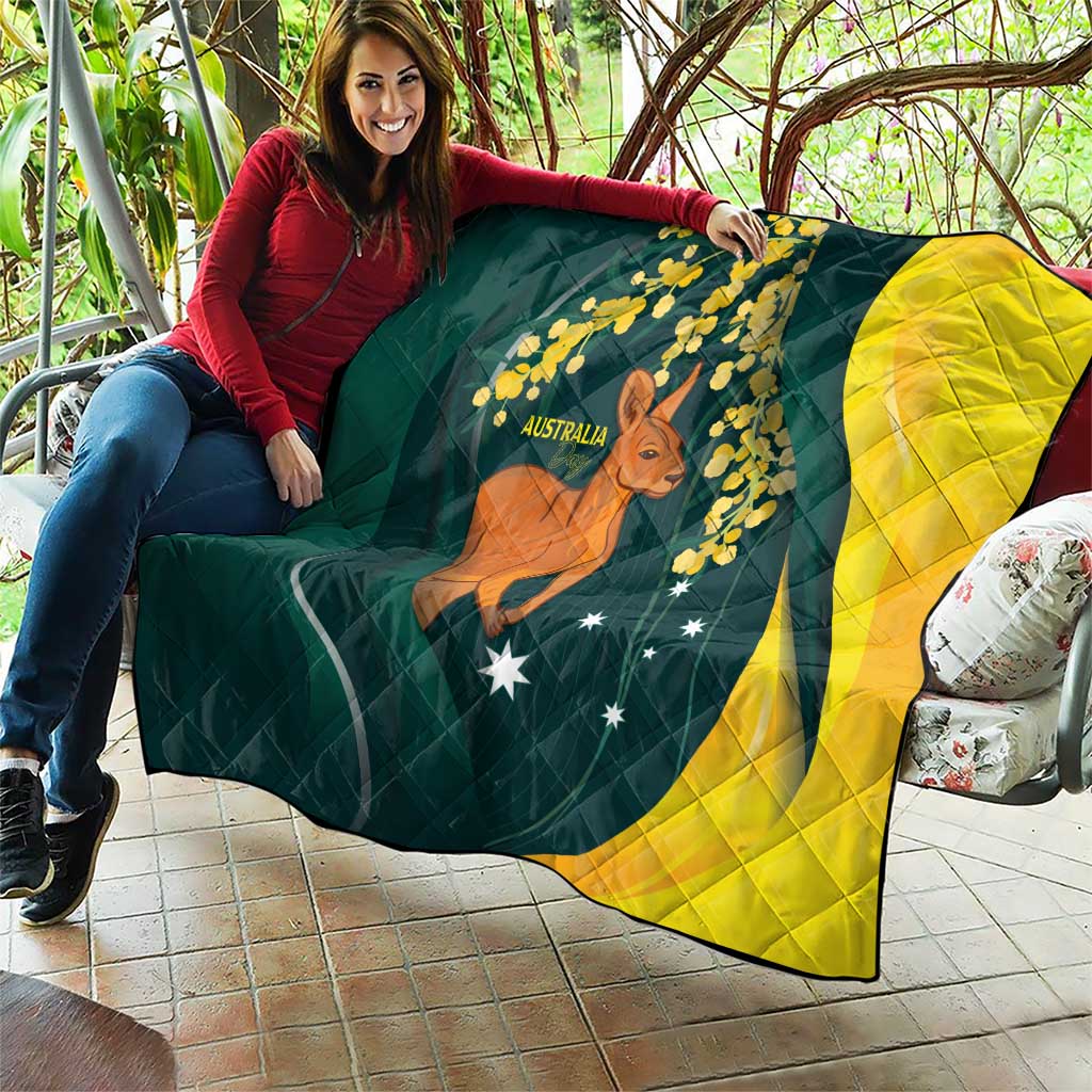 Australia Day Quilt Kangaroo National Color - Vibe Hoodie Shop